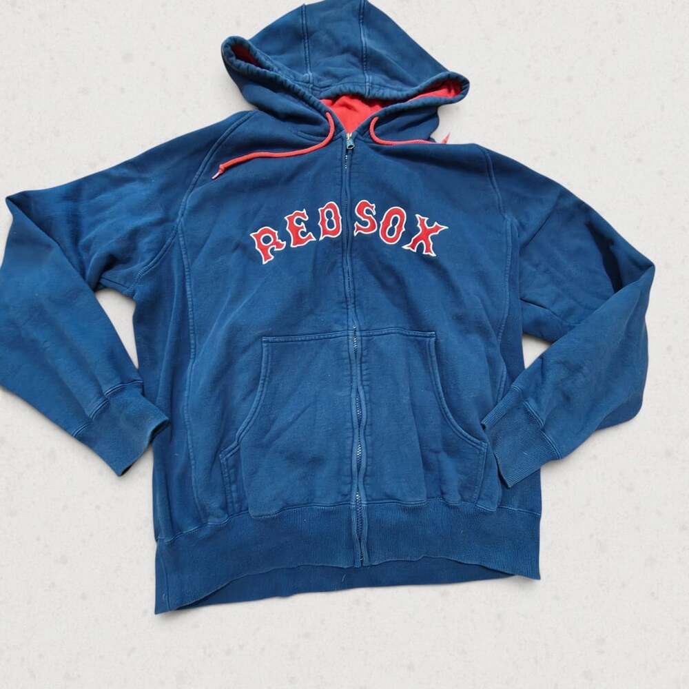 Nike Boston Red Sox Full Zip Hoodie Size XXL Blue MLB Genuine Vintage